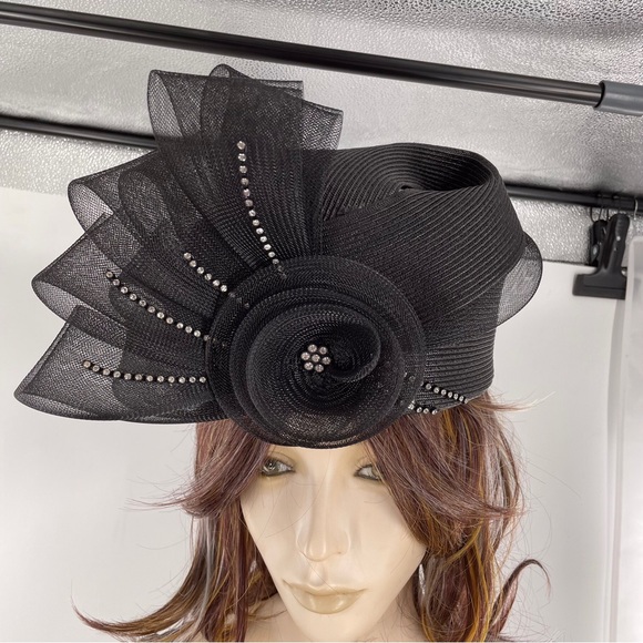 None Accessories - Poly Straw Derby Wedding Church Special Event Hat